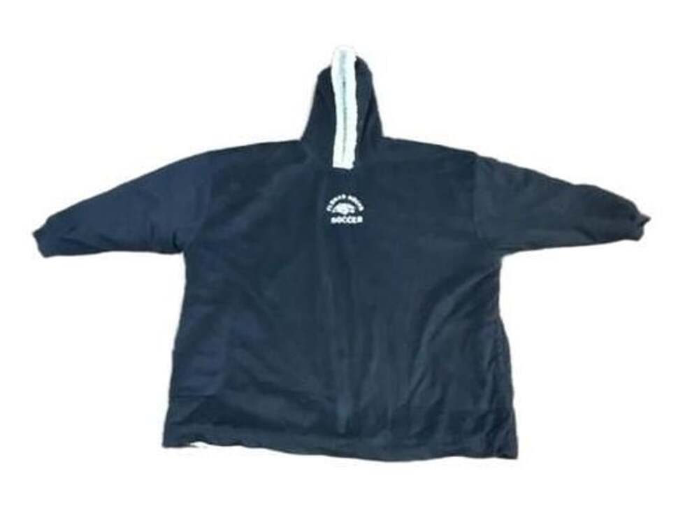 Flower Mound Soccer Hooded Sherpa Lined Parka Jacket Navy White